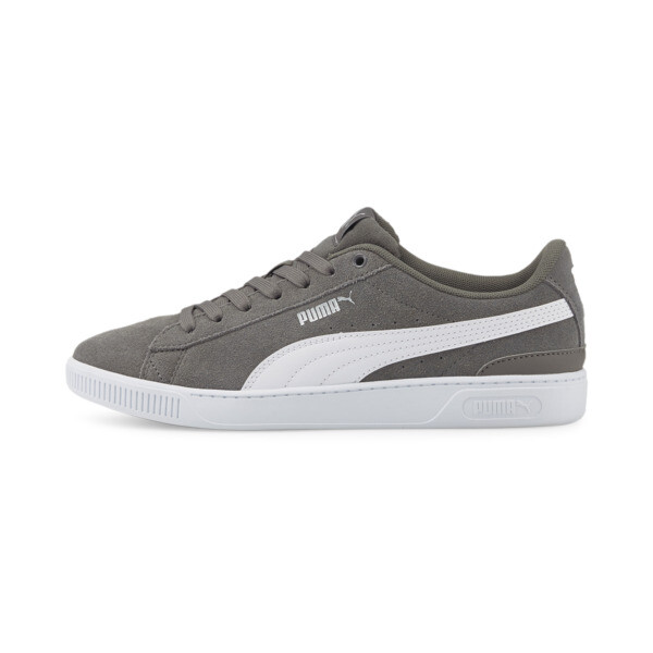 Shop Puma Vikky V3 Women's Sneakers In Steel Gray- White- White- Silver