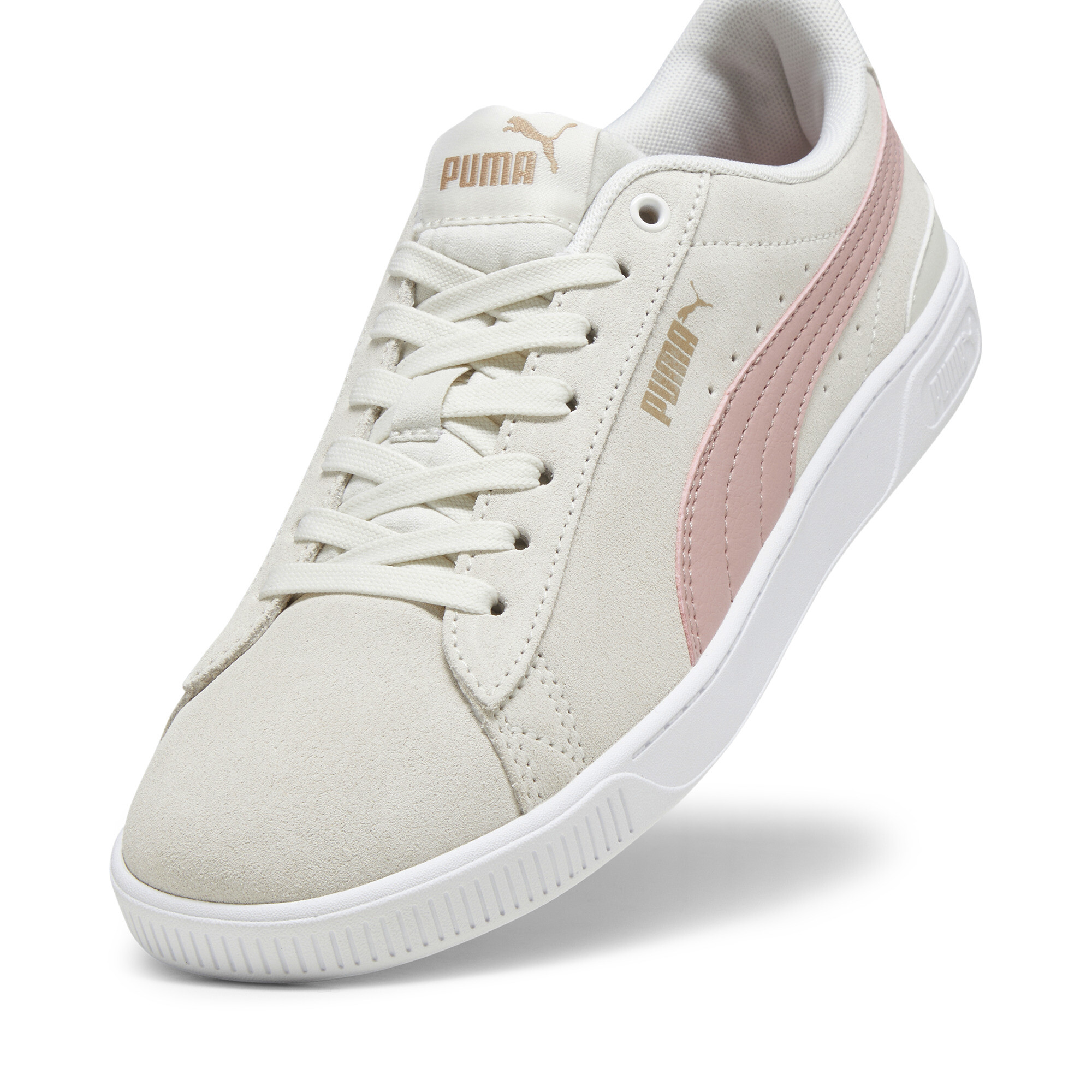 Vikky V3 sportschoenen voor Dames, Roze/Grijs/Goud, Maat 38 | PUMA