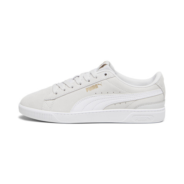 Puma Vikky V3 Women's Sneakers In Feather Gray- White- Gold
