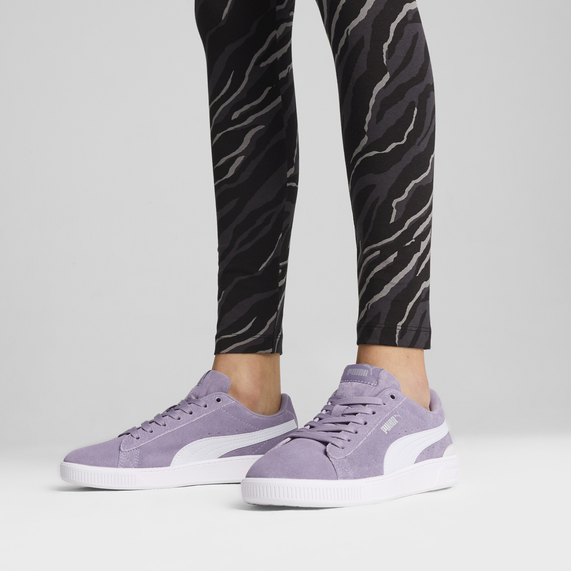 Women's Puma Vikky V3's Trainers, Purple, Size 36, Shoes