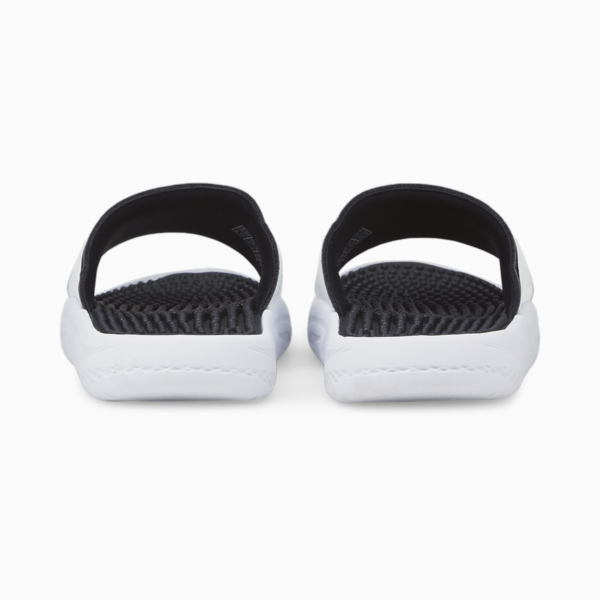 Softride Massage Men's Slides, Puma White-Puma Black, large-MEX