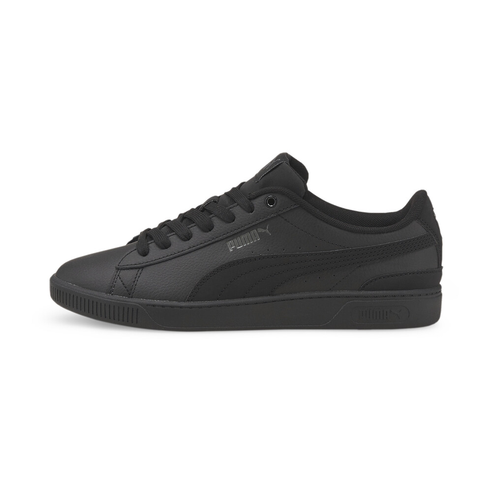 Vikky v3 Leather Women's Sneakers | Black - PUMA