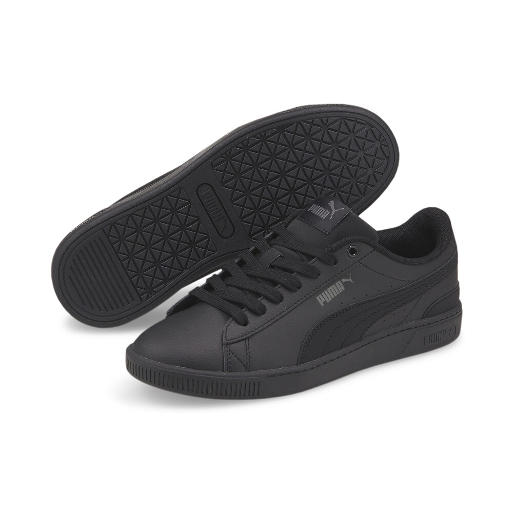 Vikky v3 Leather Women's Sneakers | Black - PUMA