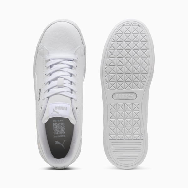 Tenis Vikky v3 Cuero para mujer, Puma White-Puma White-Puma Silver, large-MEX