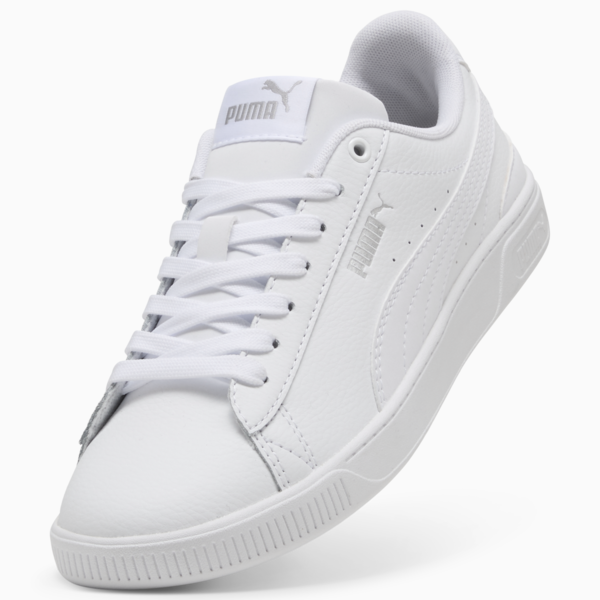 Tenis Vikky v3 Cuero para mujer, Puma White-Puma White-Puma Silver, large-MEX