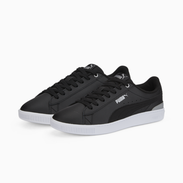 Vikky v3 Leather Women's Trainers, Puma Black-Puma Black-Puma Silver, large-ZAF
