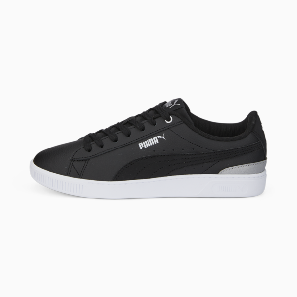 Vikky v3 Leather Women's Trainers, Puma Black-Puma Black-Puma Silver, large-ZAF