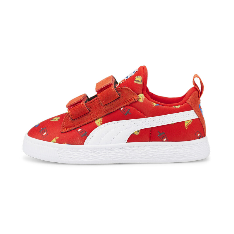 

PUMA Suede Light Flex Foodies V Toddler Sneakers, White/red