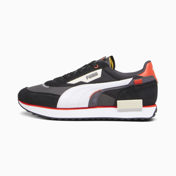 Future Rider Displaced Trainers, Dark Coal-PUMA White, large-ZAF
