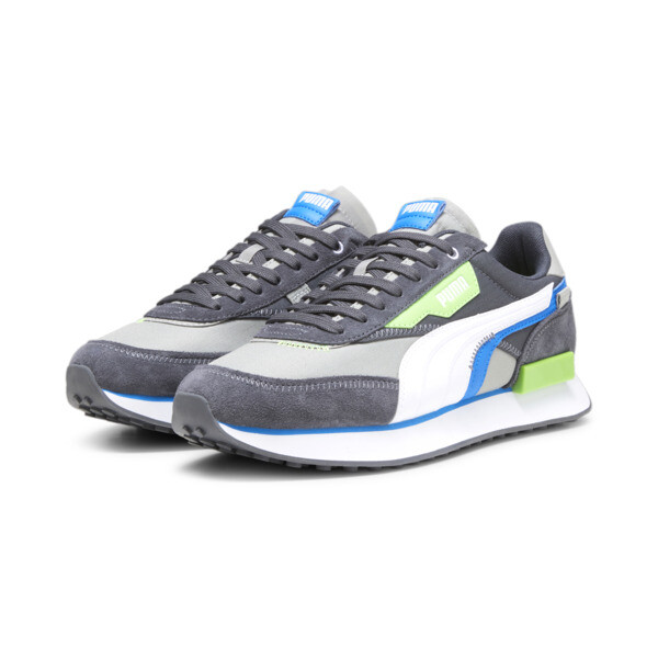 Future Rider Displaced Trainers, Smokey Gray-Parakeet Green, large-ZAF