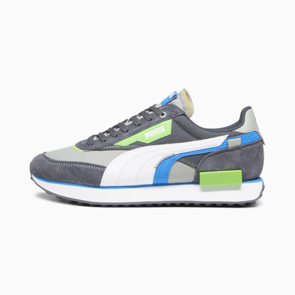 Future Rider Displaced Trainers, Smokey Gray-Parakeet Green, large-ZAF