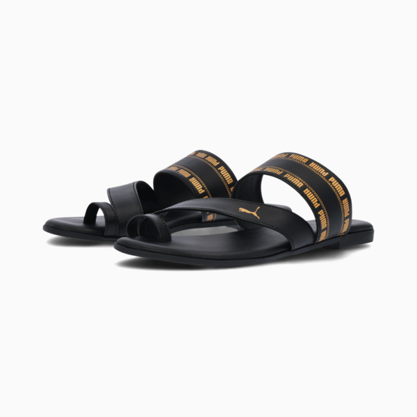 Stylecat Bolero IV Women's Sandals, PUMA Black-PUMA Gold, large-ZAF