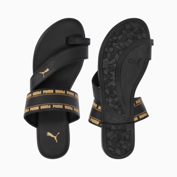 Stylecat Bolero IV Women's Sandals, PUMA Black-PUMA Gold, large-ZAF