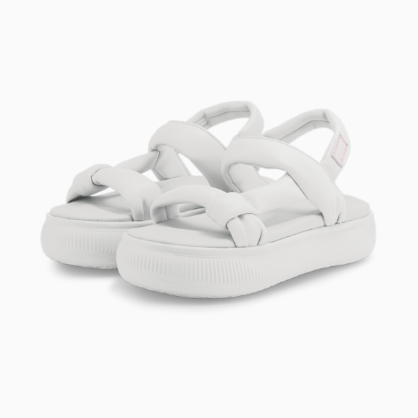 Suede Mayu Summer Women's Sandals, Nimbus Cloud-Chalk Pink, large-ZAF