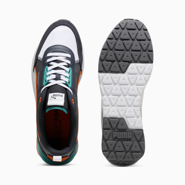 R22 Trainers, PUMA White-Rickie Orange-Cool Dark Gray-Strong Gray, large-ZAF