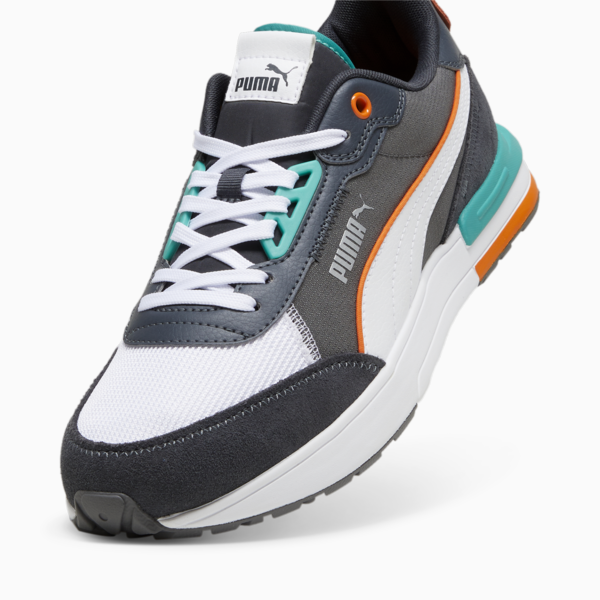 R22 Trainers, PUMA White-Rickie Orange-Cool Dark Gray-Strong Gray, large-ZAF