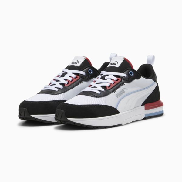 R22 Trainers, PUMA White-Zen Blue-Silver Mist-PUMA Black-Club Red, large-ZAF