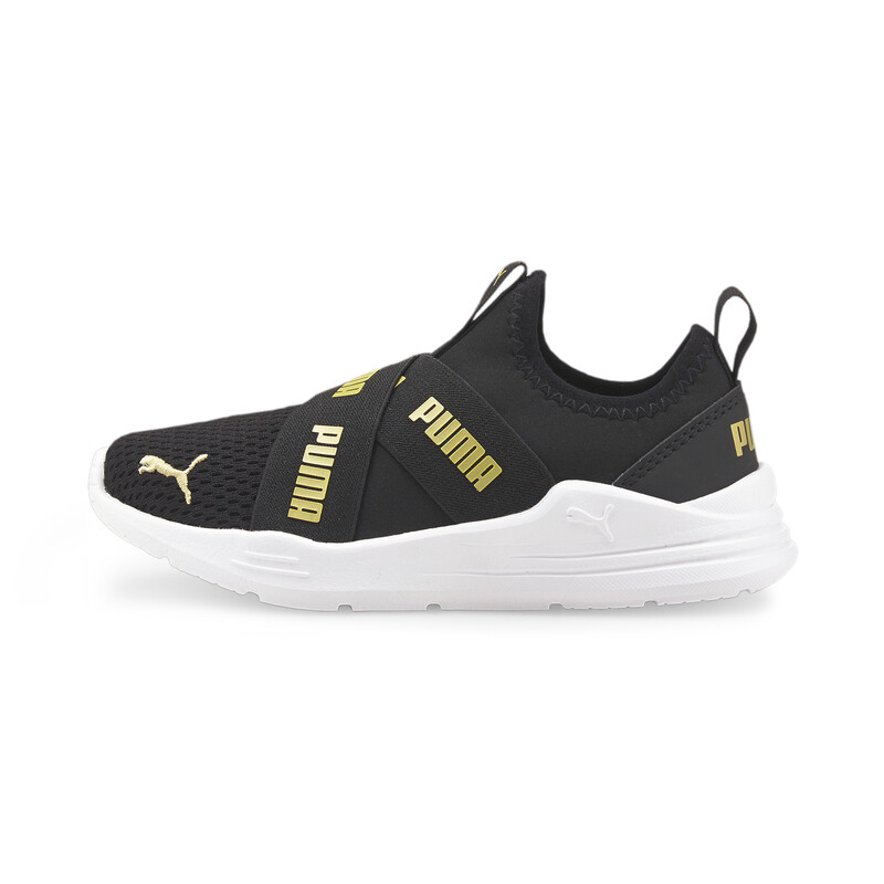 

PUMA Wired Kids' Slip-on Shoes, Black/gold