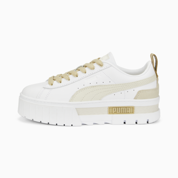 Mayze Luxe Trainers Women, Puma White-Pale Khaki, large-ZAF