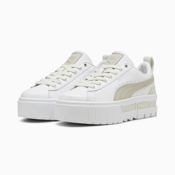 Tenis para mujer Mayze Luxe, PUMA White-Desert Dust, large-MEX