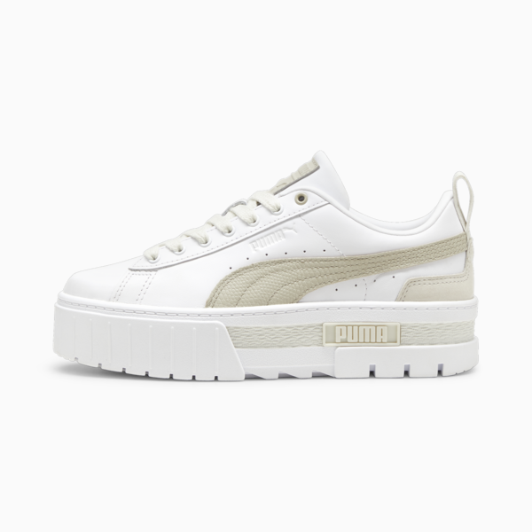 Tenis para mujer Mayze Luxe, PUMA White-Desert Dust, large-MEX