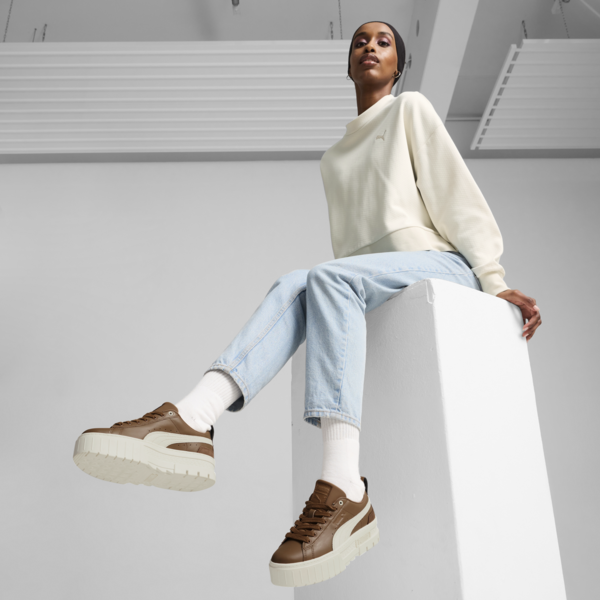 Mayze Luxe Women's Trainers, Haute Coffee, large-MEX