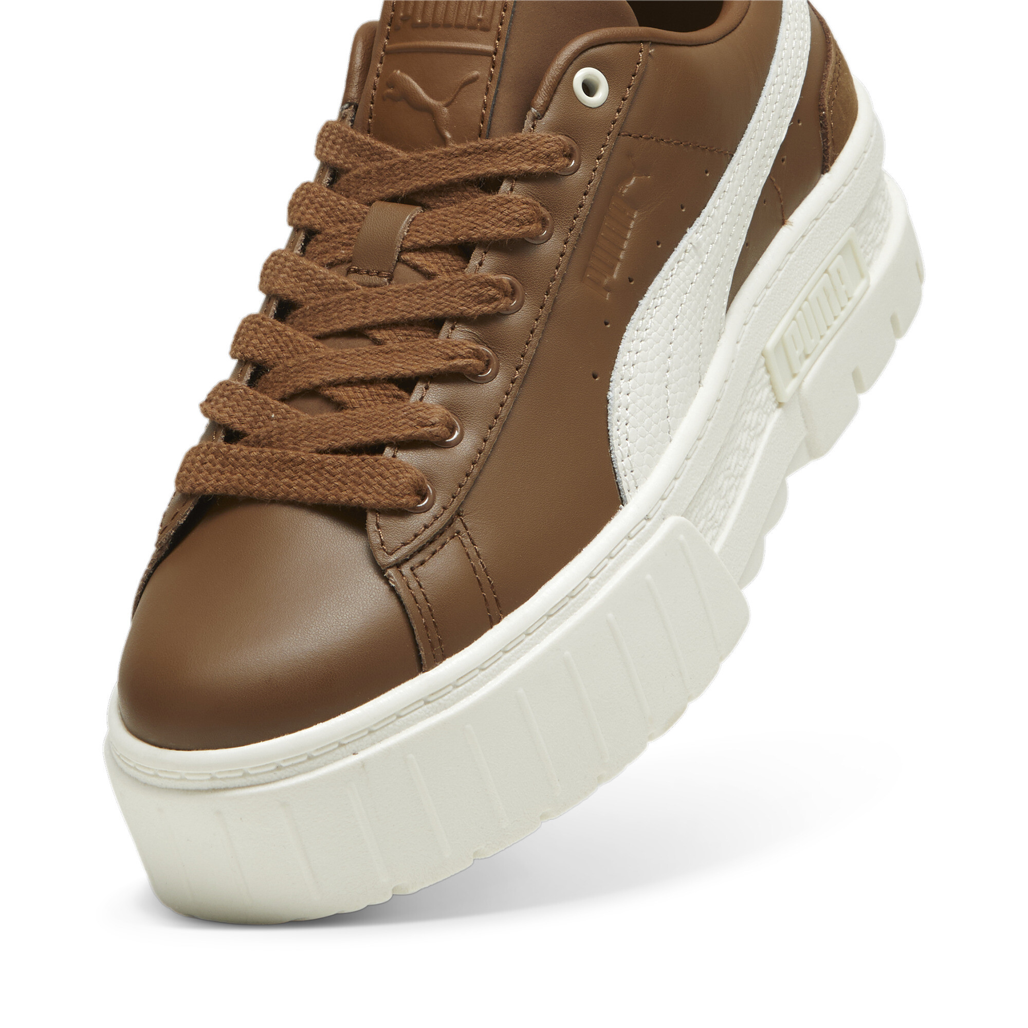 Women's Puma Mayze Luxe Trainers, Brown, Size 42, Shoes