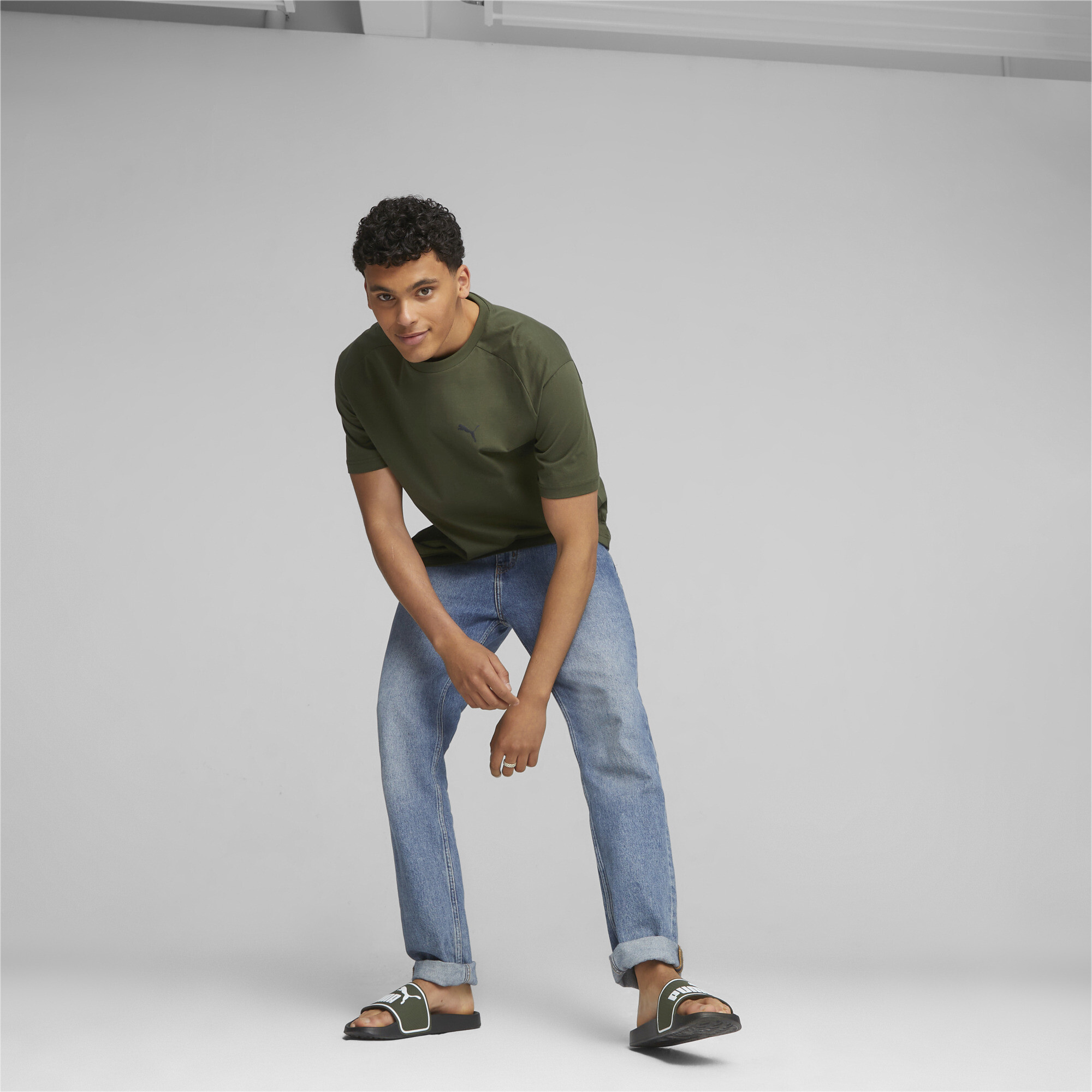 Men's PUMA Leadcat 2.0 Sandals In Green, Size EU 44.5