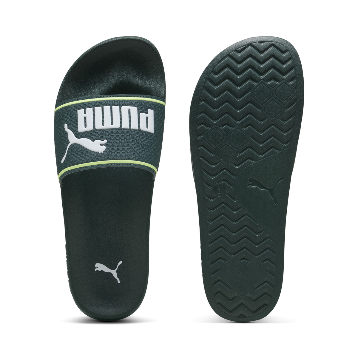 Leadcat 2.0 Sandals in Green Terrain/White Fizzy Light by PUMA, UK 5