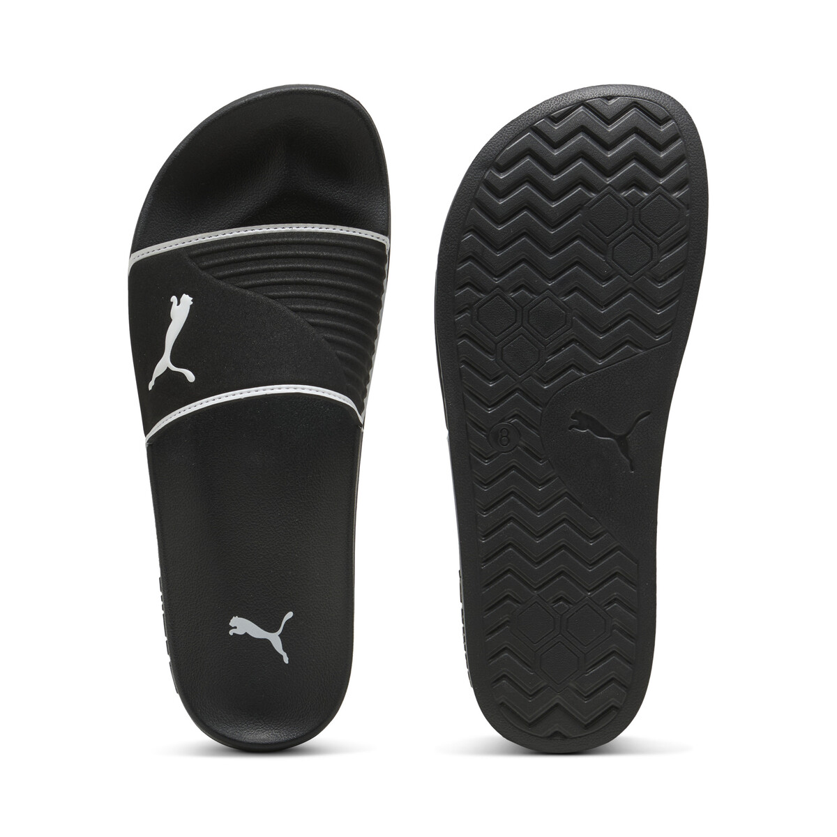Leadcat 2.0 Shower Sandals in Black/White by PUMA, UK 6