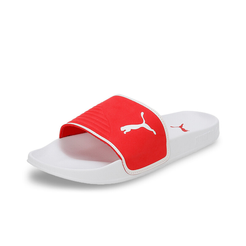 Men's PUMA Leadcat 2.0 Shower Slides in White/Red size 9 | PUMA ...