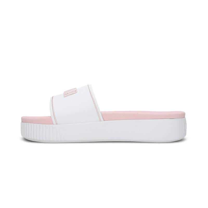 

Women's PUMA Platform Slides, White/pink