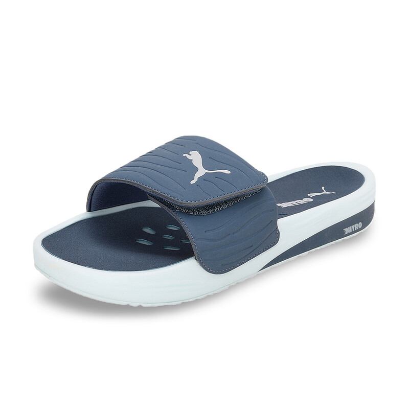 

PUMA Nitrocat V Unisex Slides, Black/blue
