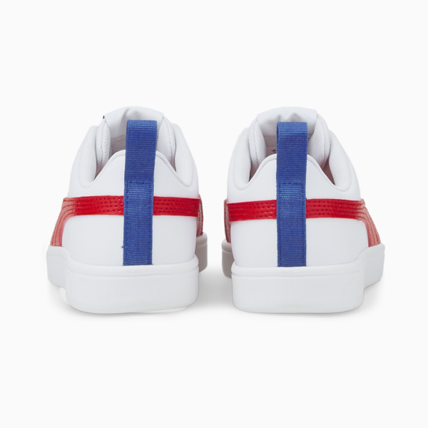 Tenis juveniles Rickie, Puma White-High Risk Red-Dazzling Blue, large-MEX