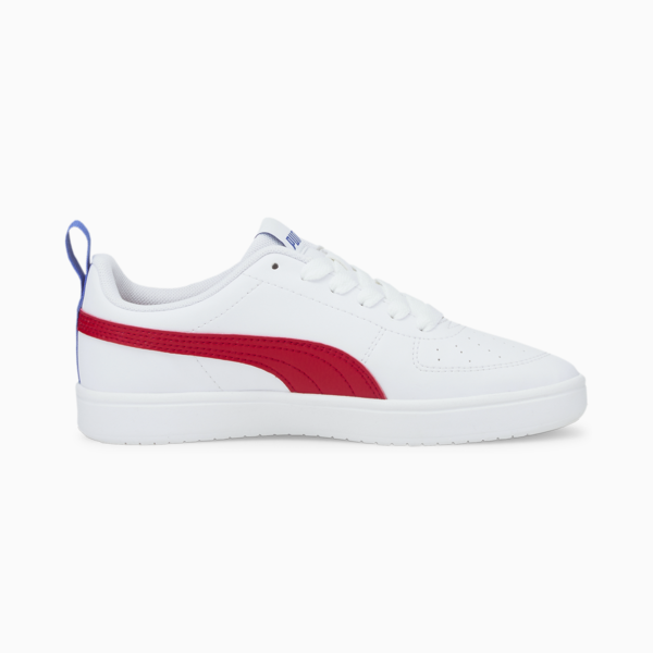 Tenis juveniles Rickie, Puma White-High Risk Red-Dazzling Blue, large-MEX