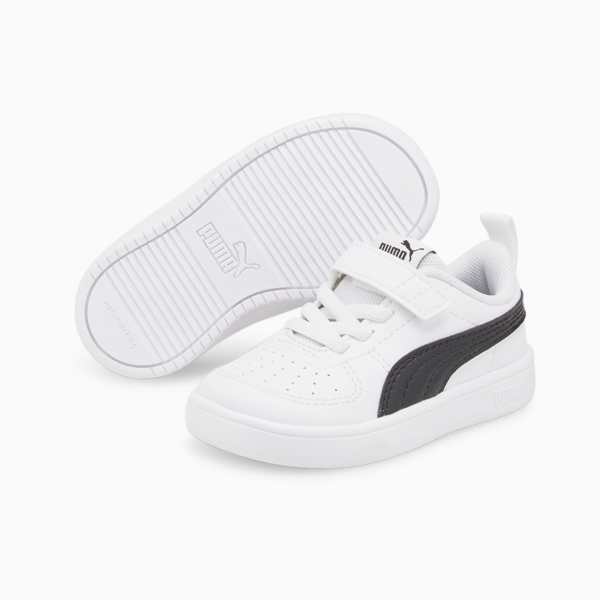Rickie Alternative Closure Babies' Trainers, Puma White-Puma Black, large-MEX