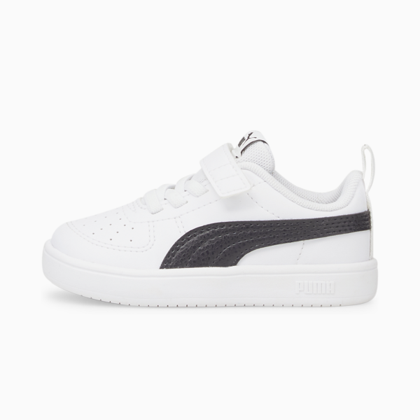 Rickie Alternative Closure Babies' Trainers, Puma White-Puma Black, large-MEX