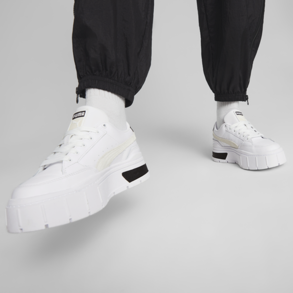 Mayze Stack Sneakers Women, Puma White-Vaporous Gray, large-MEX