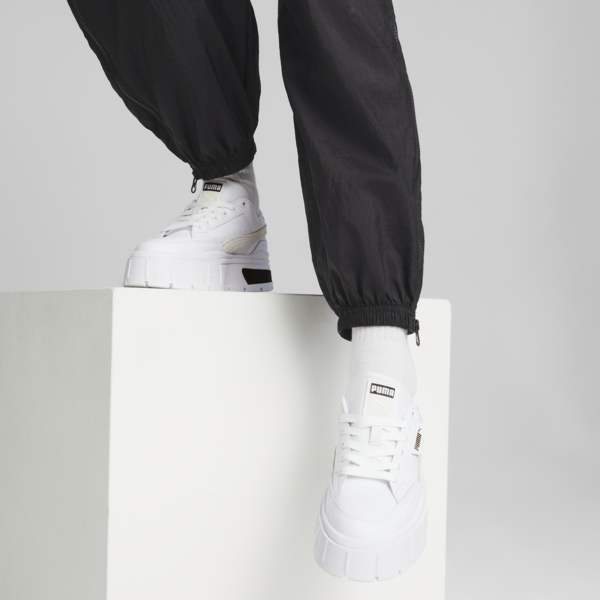 Mayze Stack Sneakers Women, Puma White-Vaporous Gray, large-MEX