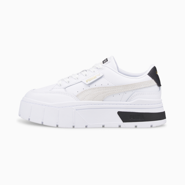 Mayze Stack Sneakers Women, Puma White-Vaporous Gray, large-MEX