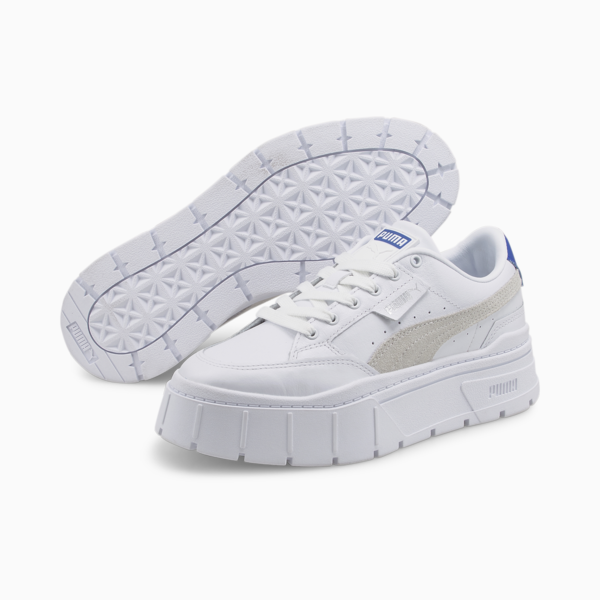 Mayze Stack Sneakers Women, PUMA White-Royal Sapphire, large-ZAF