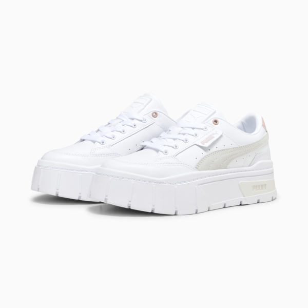 Mayze Stack Sneakers Women, PUMA White-Future Pink, large-ZAF