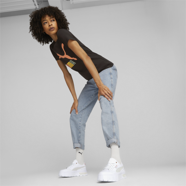 Mayze Stack Sneakers Women, PUMA White-Future Pink, large-ZAF