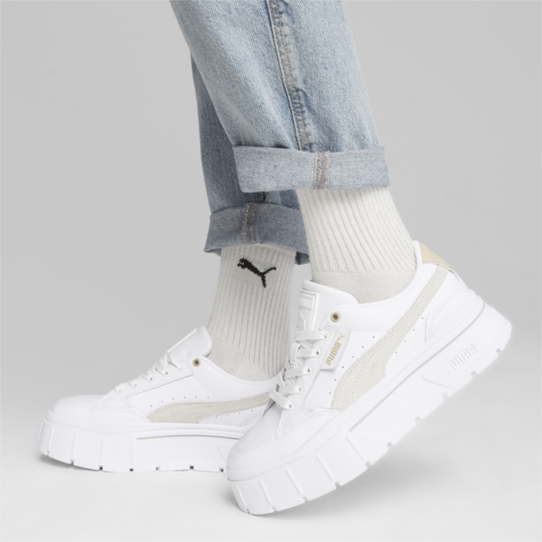 Mayze Stack Sneakers Women, PUMA White-Sedate Gray, large-ZAF