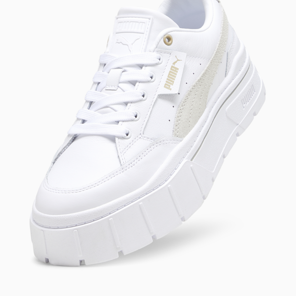 Mayze Stack Sneakers Women, PUMA White-Sedate Gray, large-ZAF