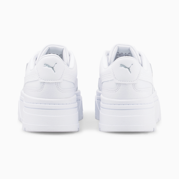 Mayze Stack Leather Sneakers Women, Puma White, large-ZAF
