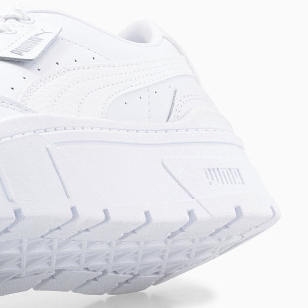 Mayze Stack Leather Sneakers Women, Puma White, large-ZAF
