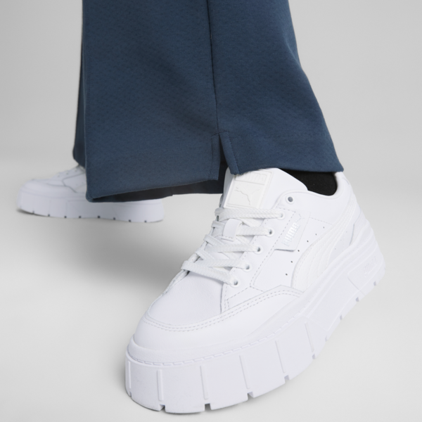 Mayze Stack Leather Sneakers Women, Puma White, large-ZAF