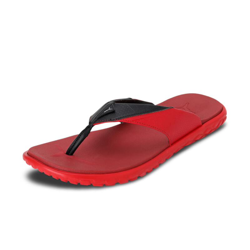 

Men's PUMA Galaxy Comfort V2 Unisex Flip Flops, Black/red/silver