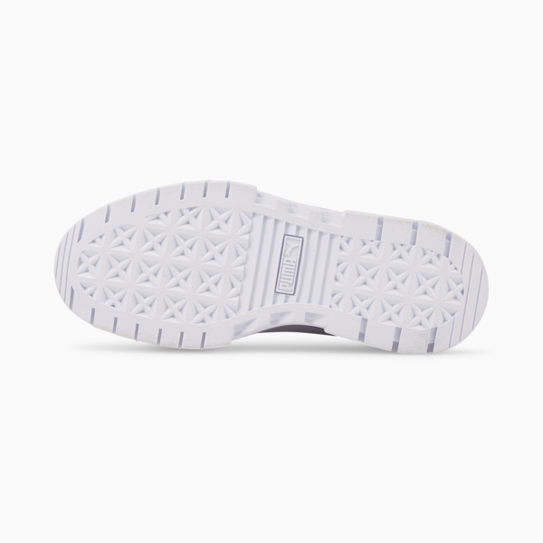 Mayze Leather Youth Trainers, Puma White-Puma Team Gold, large-MEX